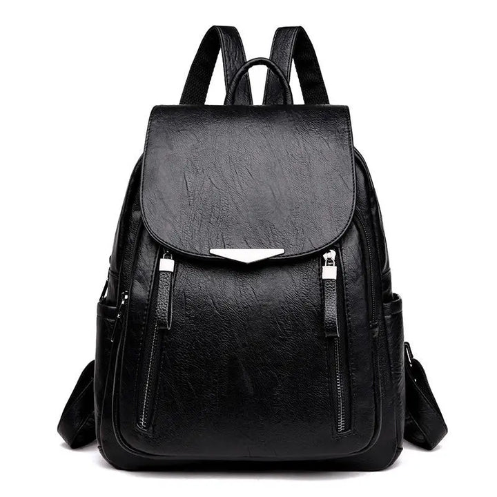 Stylish Spacious PU Leather Travel Backpack