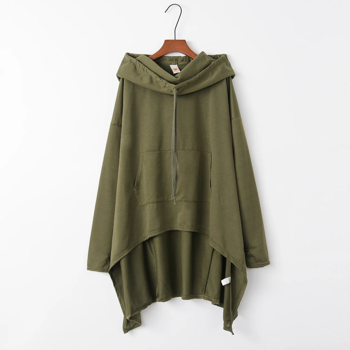 New European Style Pure Color Long Hoodie - Fashion Trends
