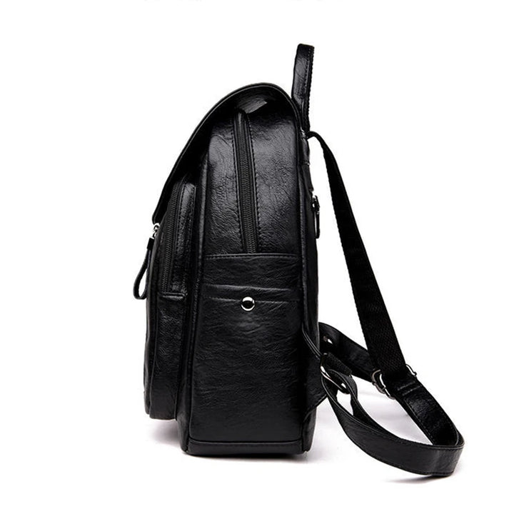 Stylish Spacious PU Leather Travel Backpack