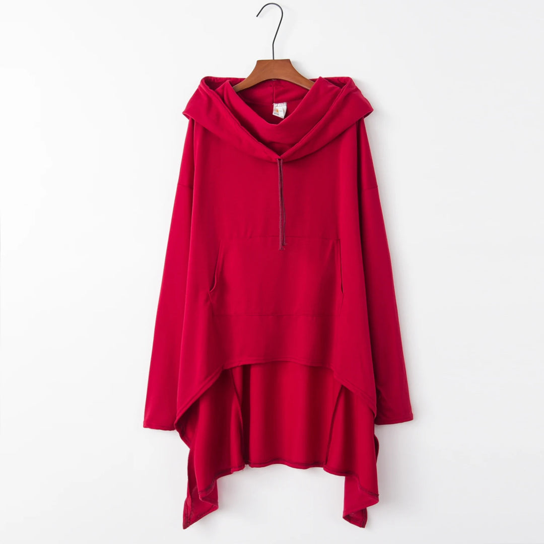 New European Style Pure Color Long Hoodie - Fashion Trends