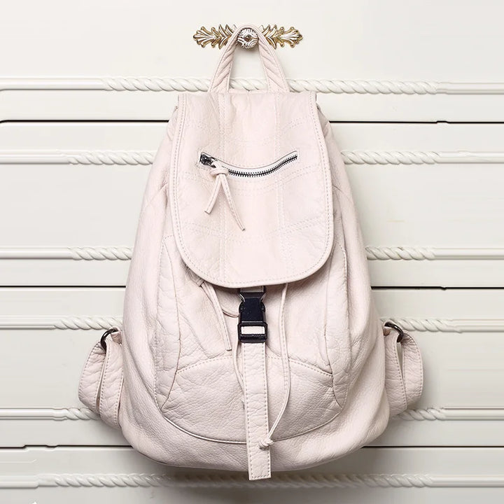Stylish Soft Washed Leather Backpack