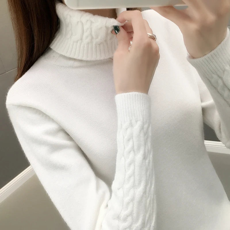 Cozy Chunky Turtleneck Knit Sweater