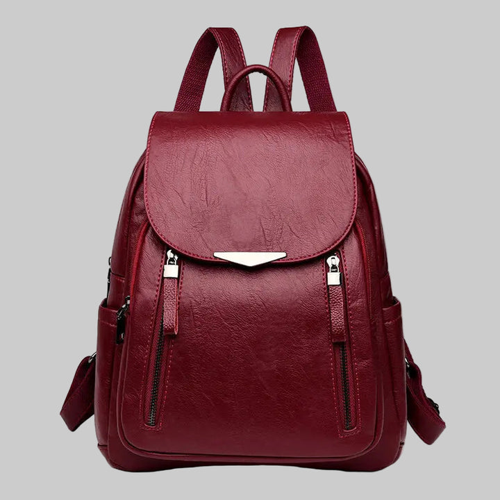 Stylish Spacious PU Leather Travel Backpack