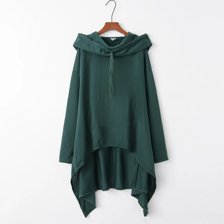 New European Style Pure Color Long Hoodie - Fashion Trends