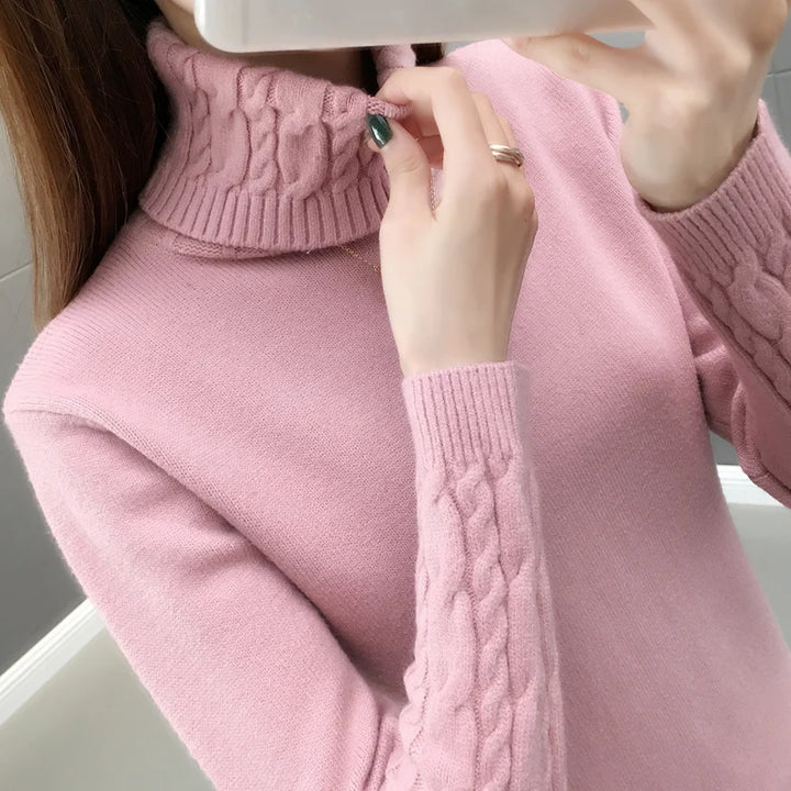 Cozy Chunky Turtleneck Knit Sweater