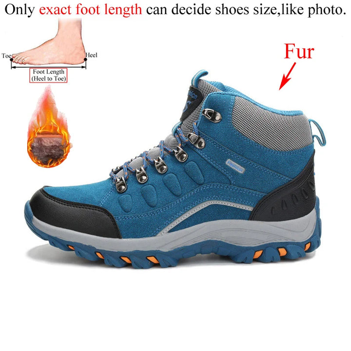 Winter Leather Ankle Outdoor Trekking  Hiking Boots