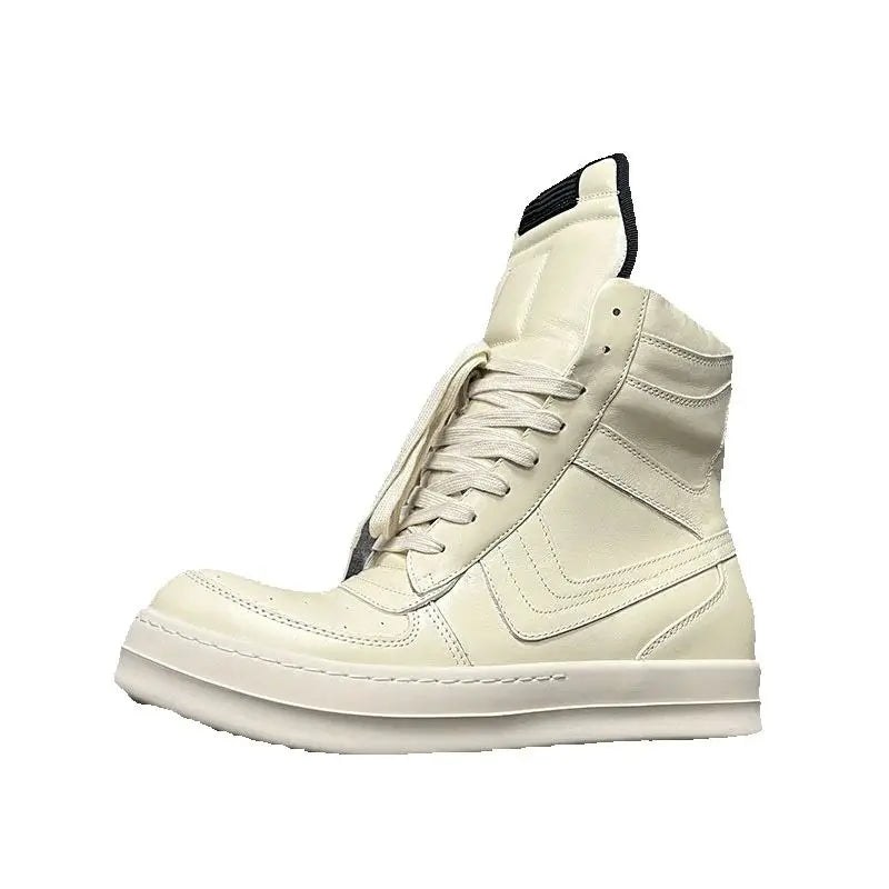 Luxury Unisex High-Top Leather Sneakers