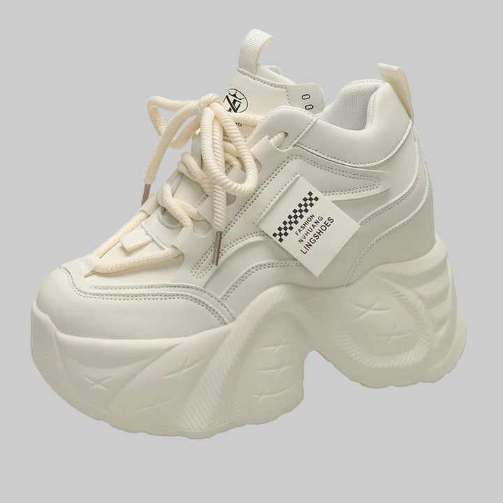 10CM High Platform Lace-Up Chunky Sneakers