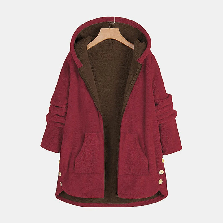 Cotton Double Fleece Loose Fit Hooded Coat