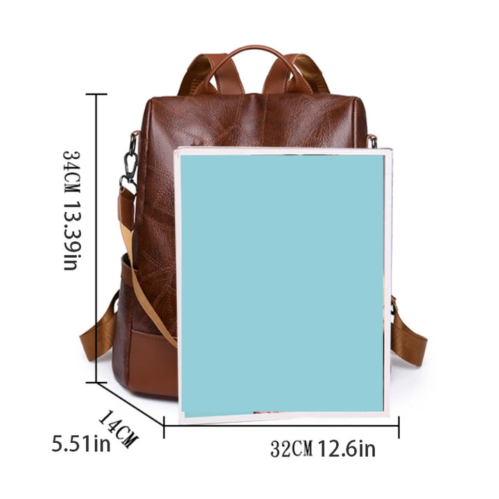 Trendy Leather Travel shoulder Backpack