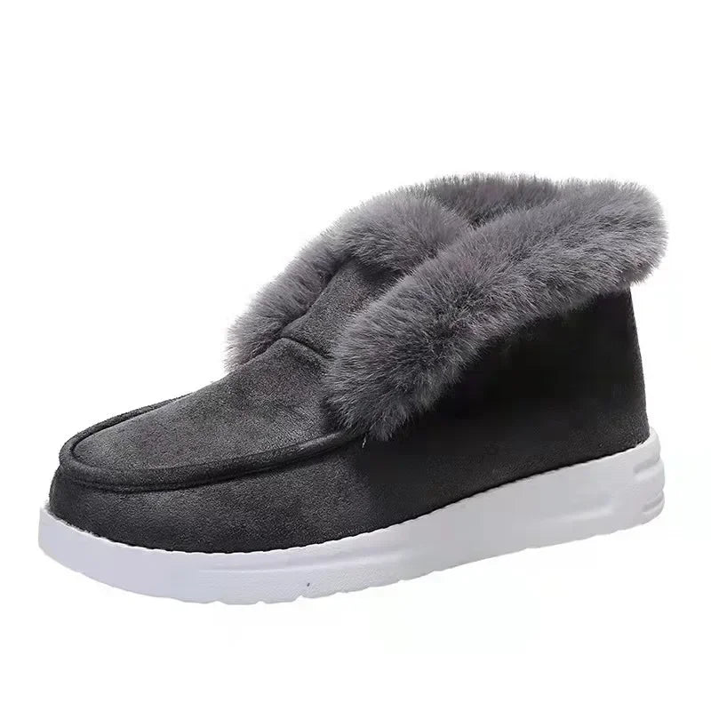 Plush Fur Slip-On Ankle Winter Footwear