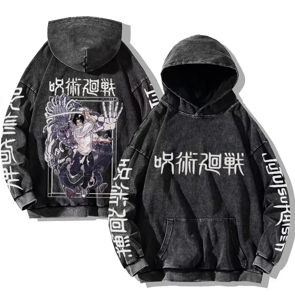 Vintage Anime Washed Hoodies