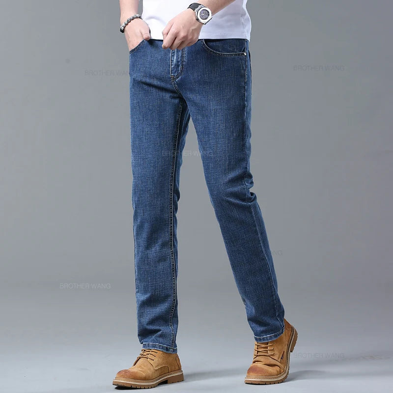 Light Blue Slim Fit Stretch Jeans
