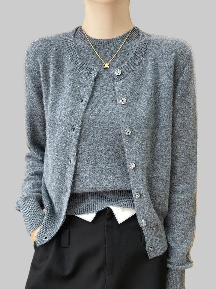 Cardigan Pullover Twin set Sweater 100% Merino Wool