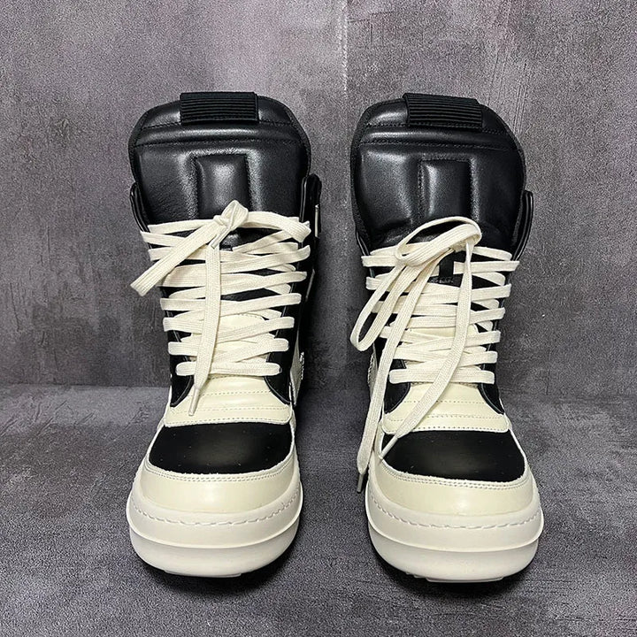 Luxury Unisex High-Top Leather Sneakers