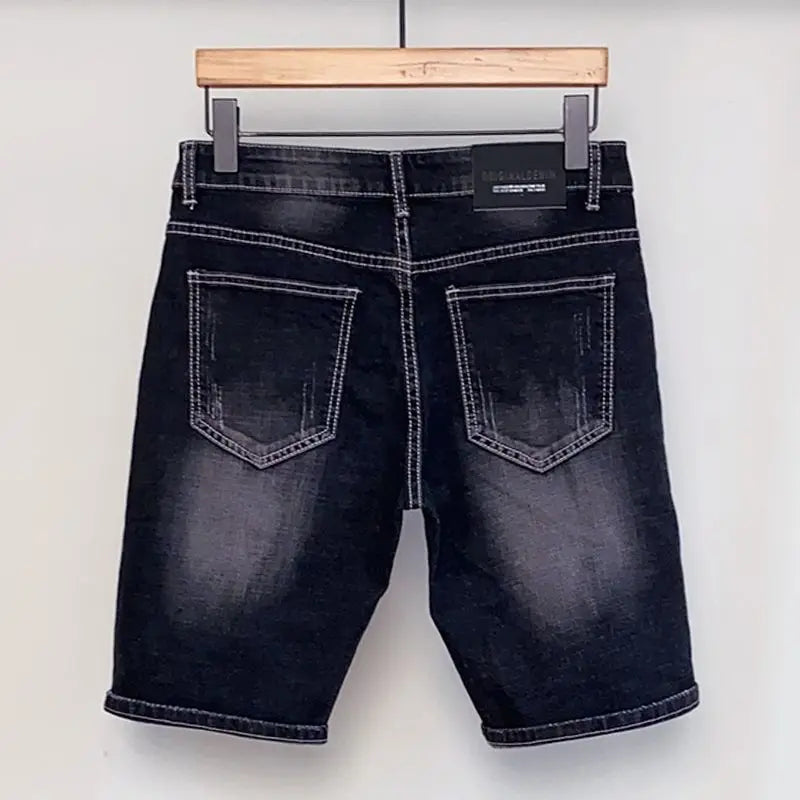 Classic Embroidered Denim Shorts