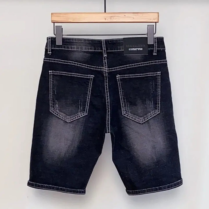 Classic Embroidered Denim Shorts