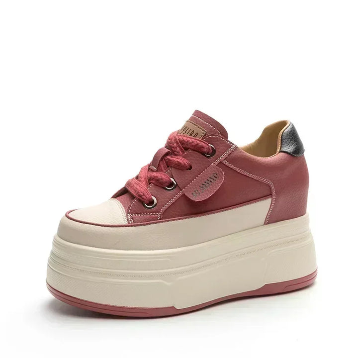 Cow Suede Platform Wedge Sneakers