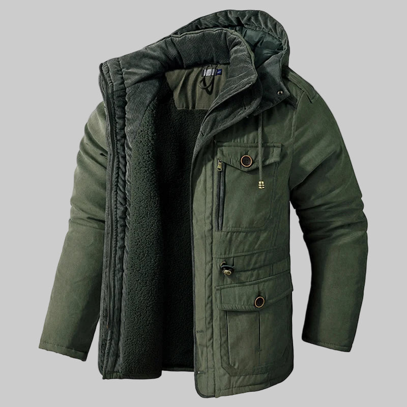 Warm Cotton Padded Fleece Parka Winter Jacket