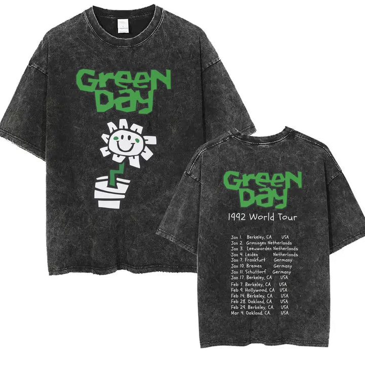 Washed Vintage Punk Green Day Tour 2025 Tees