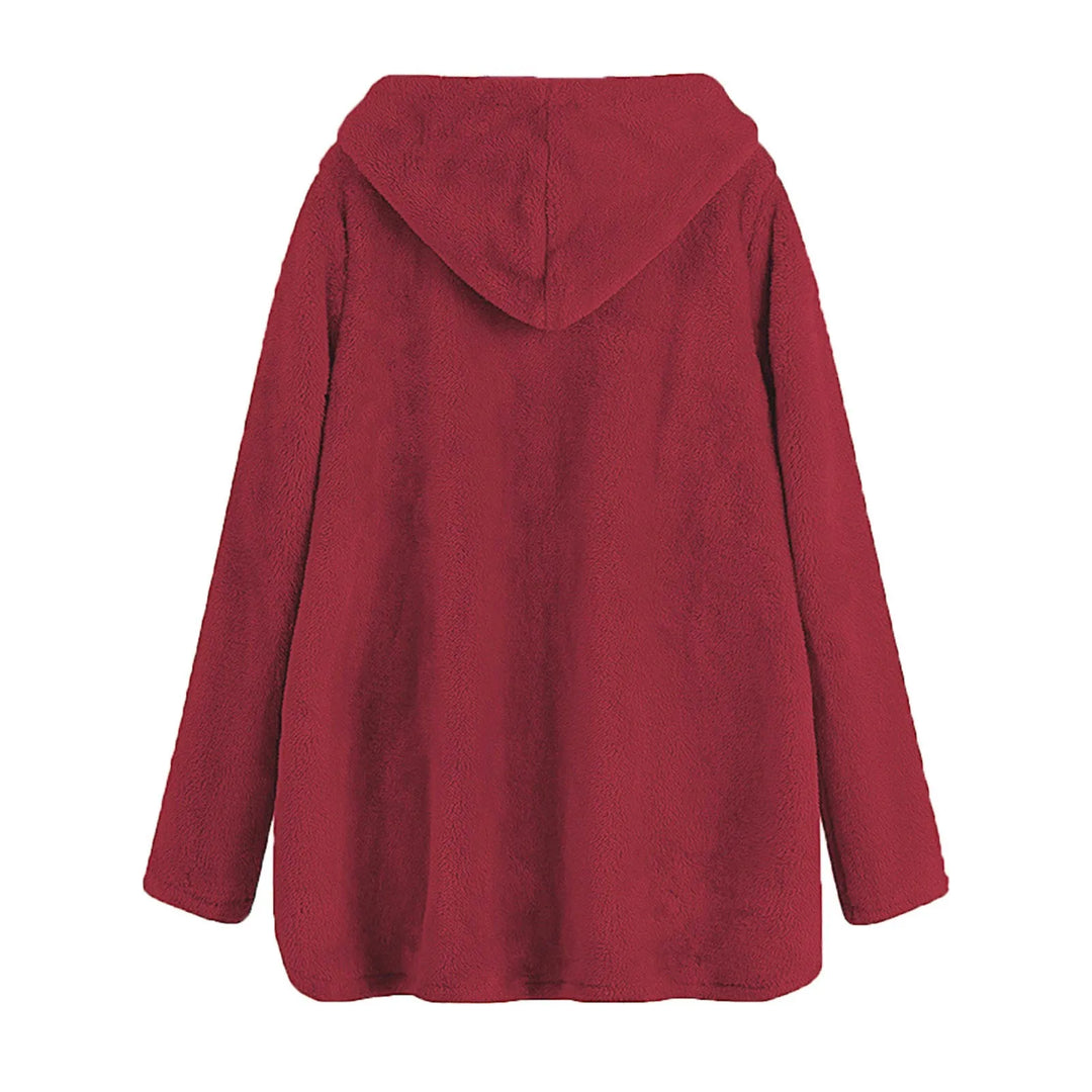Cotton Double Fleece Loose Fit Hooded Coat