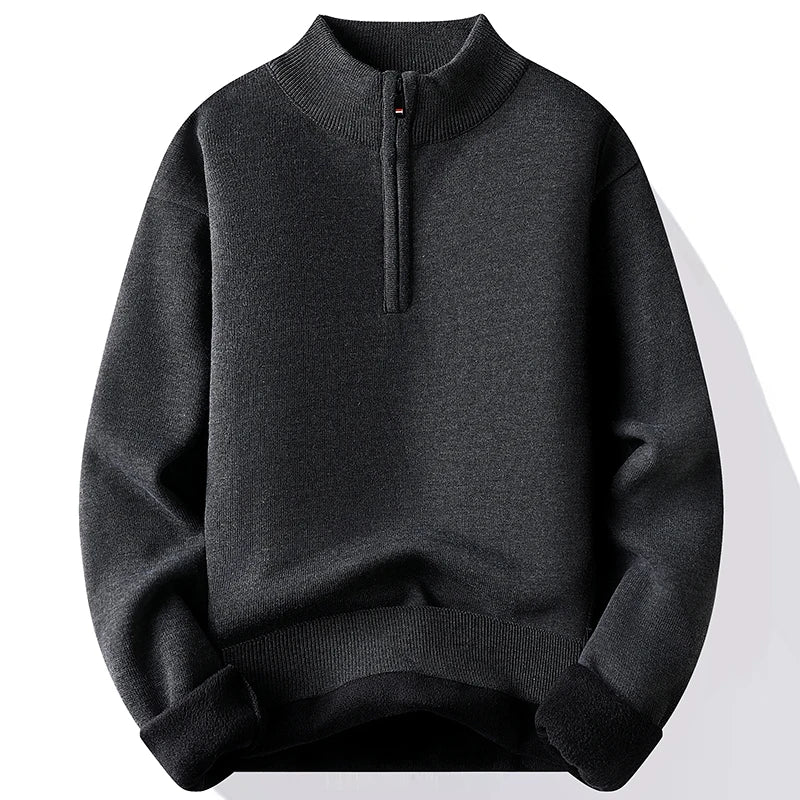 Thermal Half-Zip Pullover Sweater