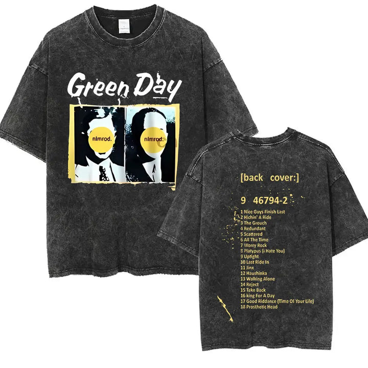 Washed Vintage Punk Green Day Tour 2025 Tees