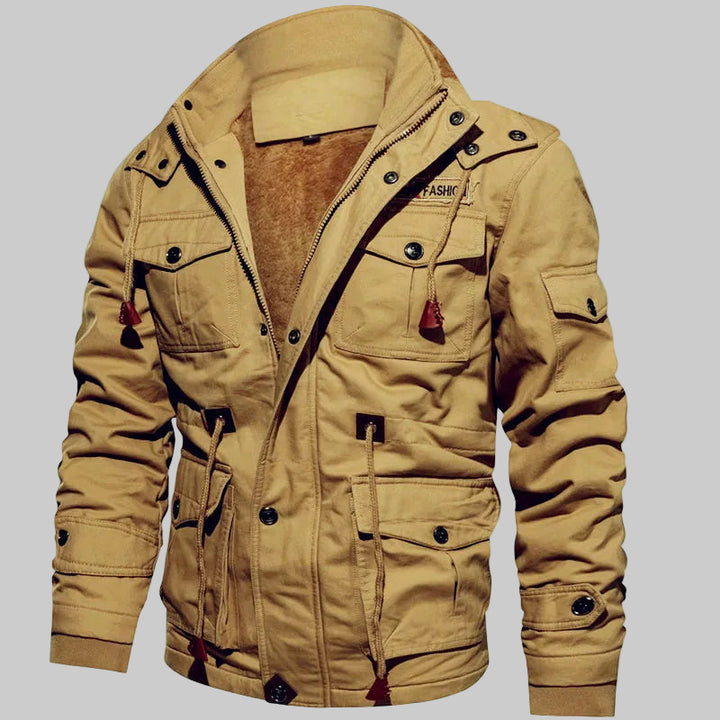 Thickened Cotton Wool-Lined Motorcycle Jacket