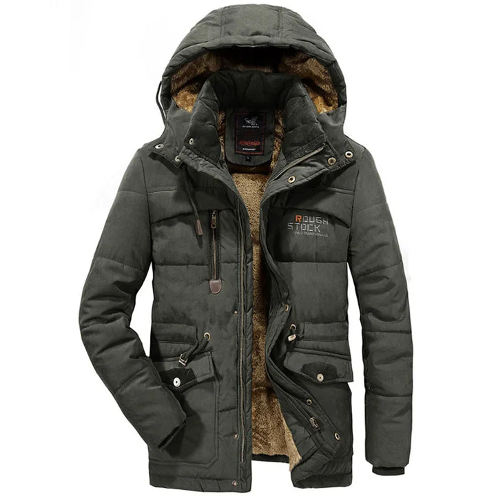 Thick Hooded Fleece Lined Military Winter Jacket