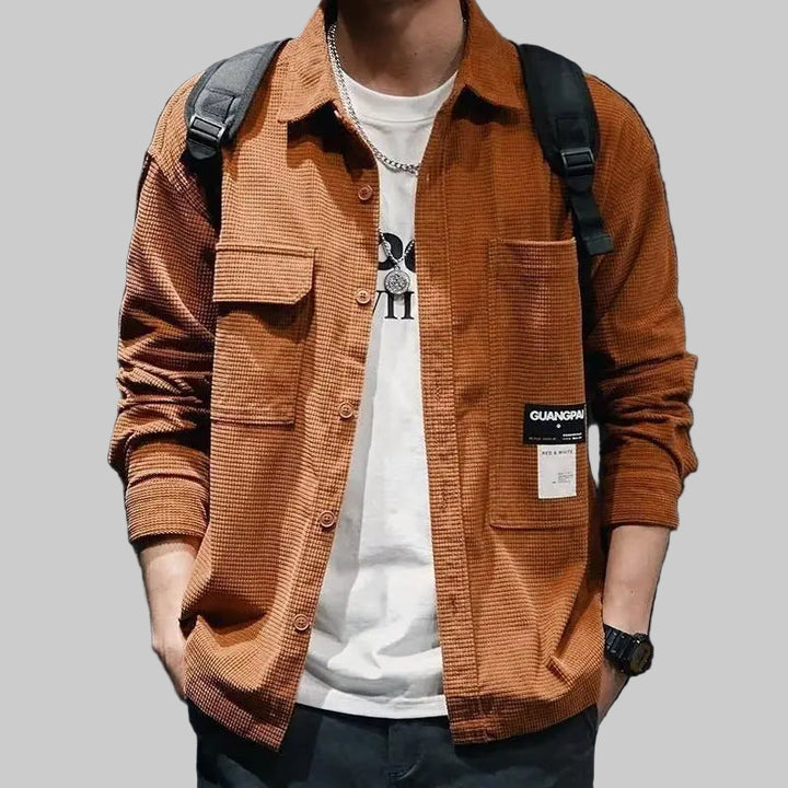Classic Lapel Quilted Shirt Jacket