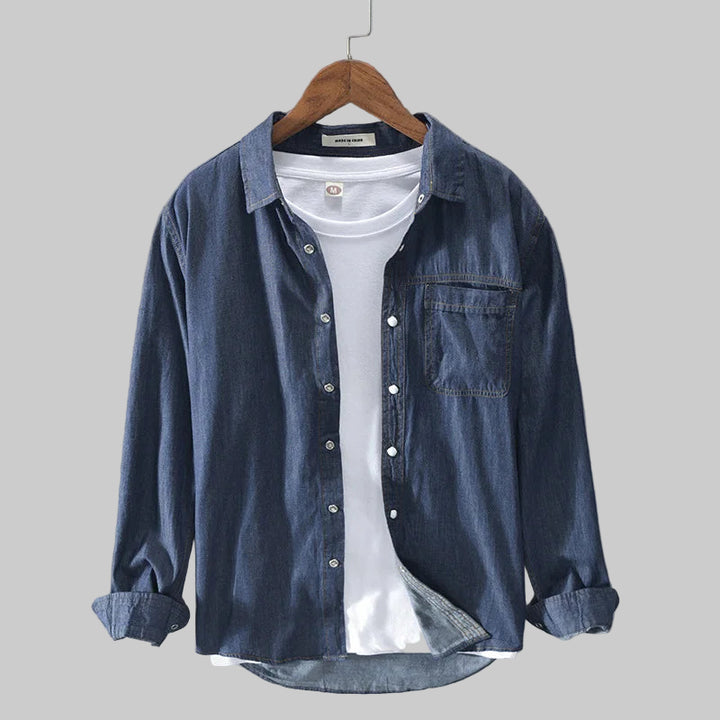 Casual Denim Long-Sleeve Shirt