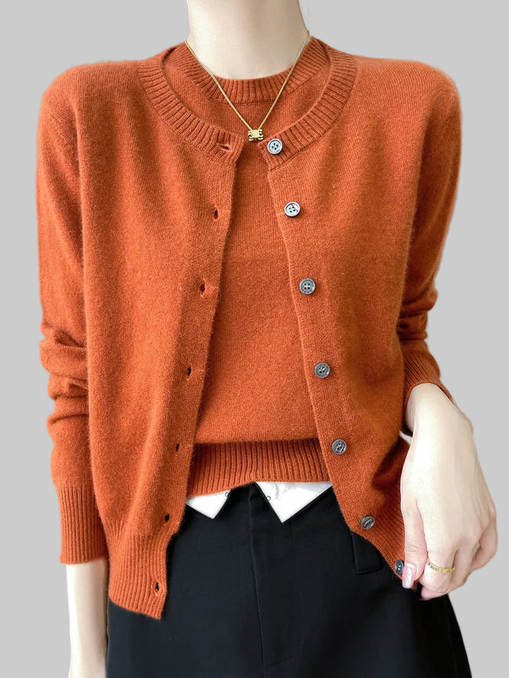Cardigan Pullover Twin set Sweater 100% Merino Wool