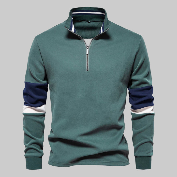 Lightweight Mock Neck Quarter-Zip Sweatshirt