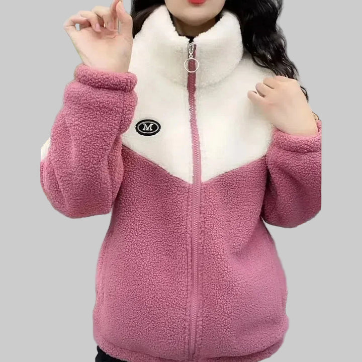 Mid-Length Thick Lamb Fleece Jacket