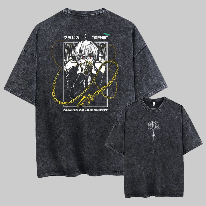 Anime Hunter X Hunter Vintage Washed Graphic T-Shirt
