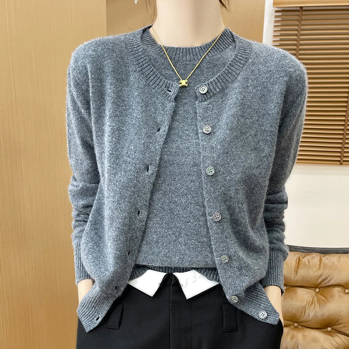 Cardigan Pullover Twin set Sweater 100% Merino Wool