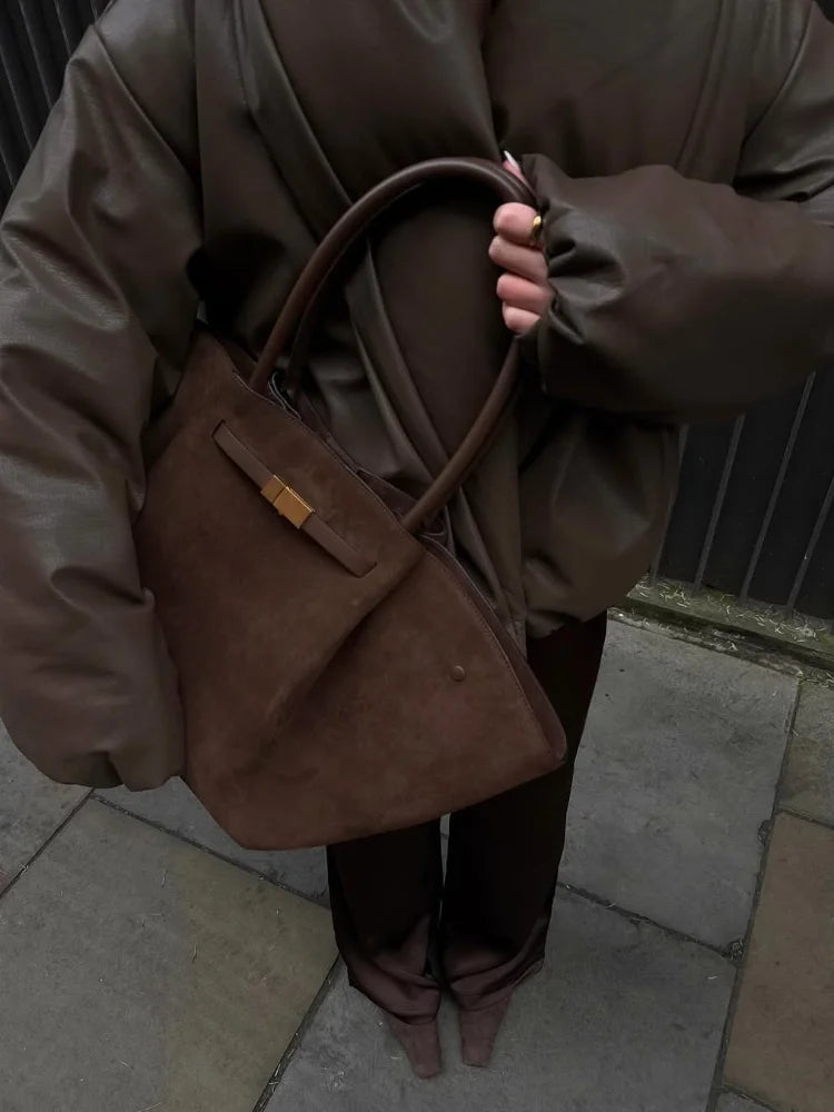 Stylish Thick Lapel Leather Jacket