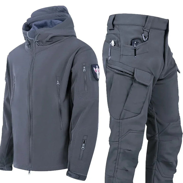 Camouflage Shark Skin Fleece Lined Soft Shell Set