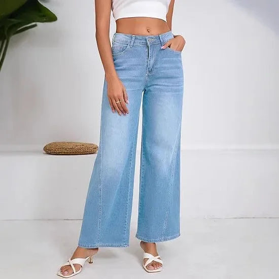 Vintage Mid-Waist Wide Leg Loose Jeans