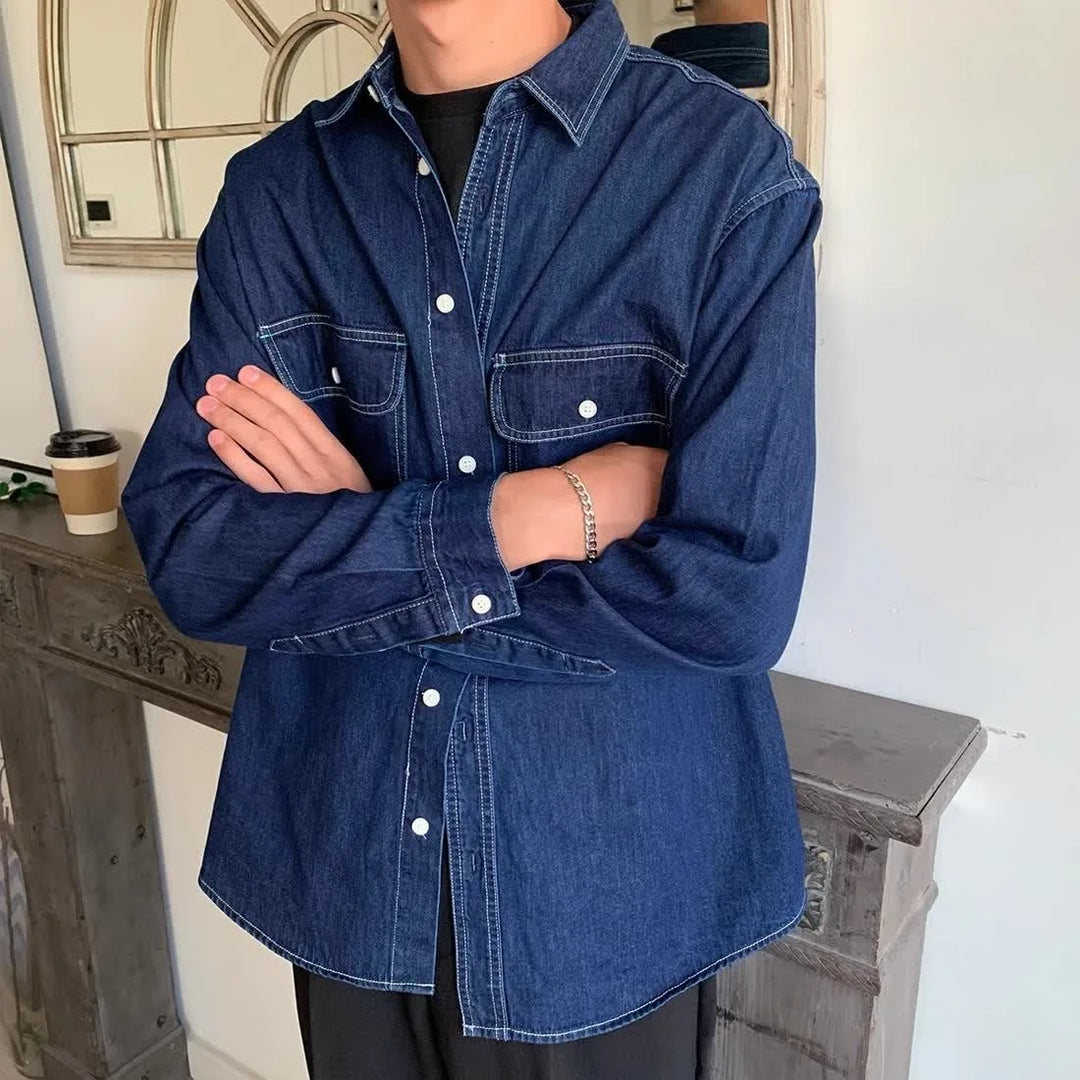 American Retro Casual Denim Shirt