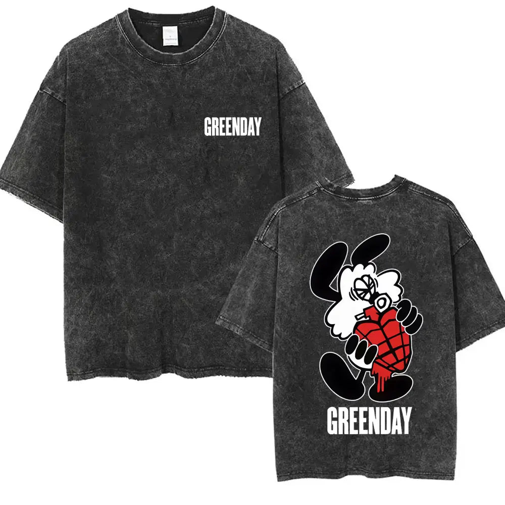 Washed Vintage Punk Green Day Tour 2025 Tees