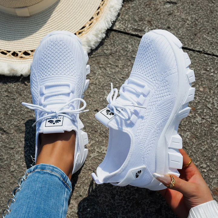 Lightweight Mesh Platform Sneakers