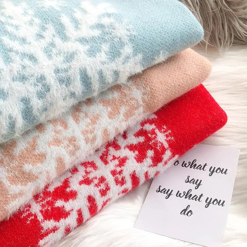Playful Festive Printed Knitted Christmas Sweater