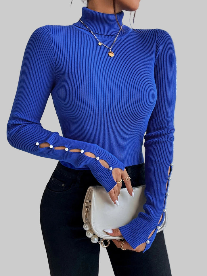 Spring Turtleneck Long Sleeve Sweater