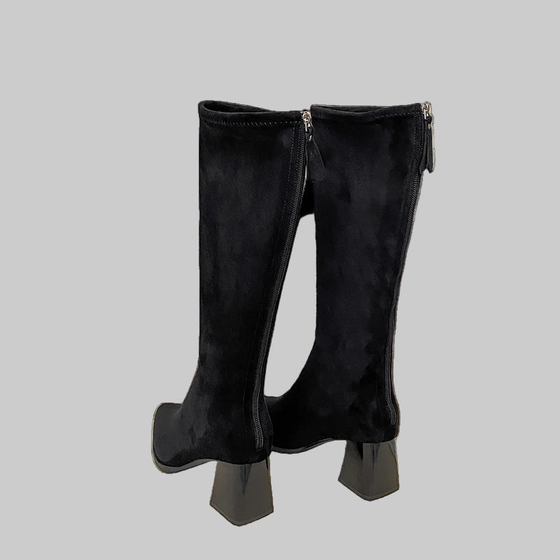Chic Pointed Toe Suede Boots