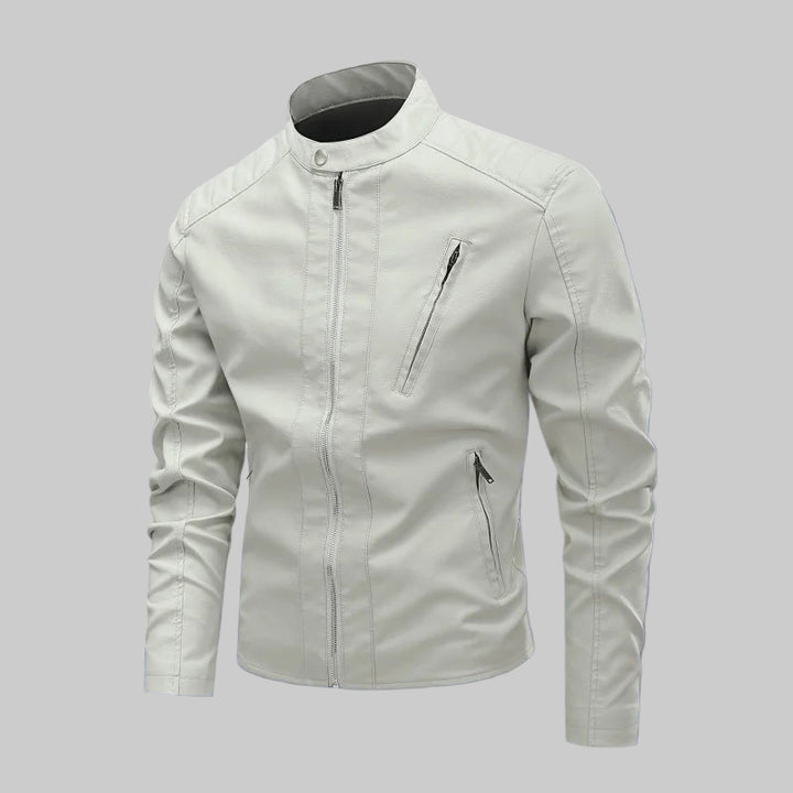 Slim Fit Leather Trendy Motorcycle Jacket