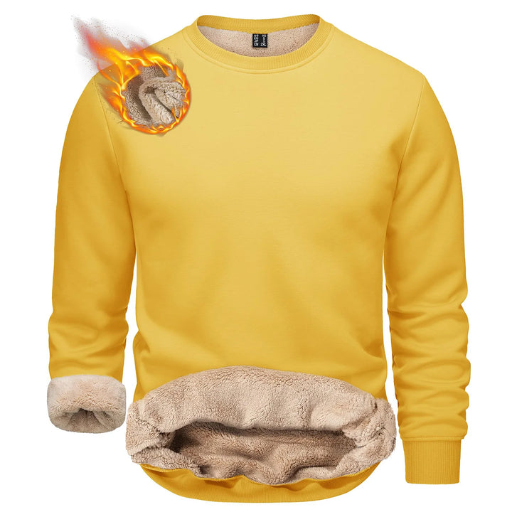 Heavyweight Sherpa-Lined Fleece Crewneck Sweatshirt