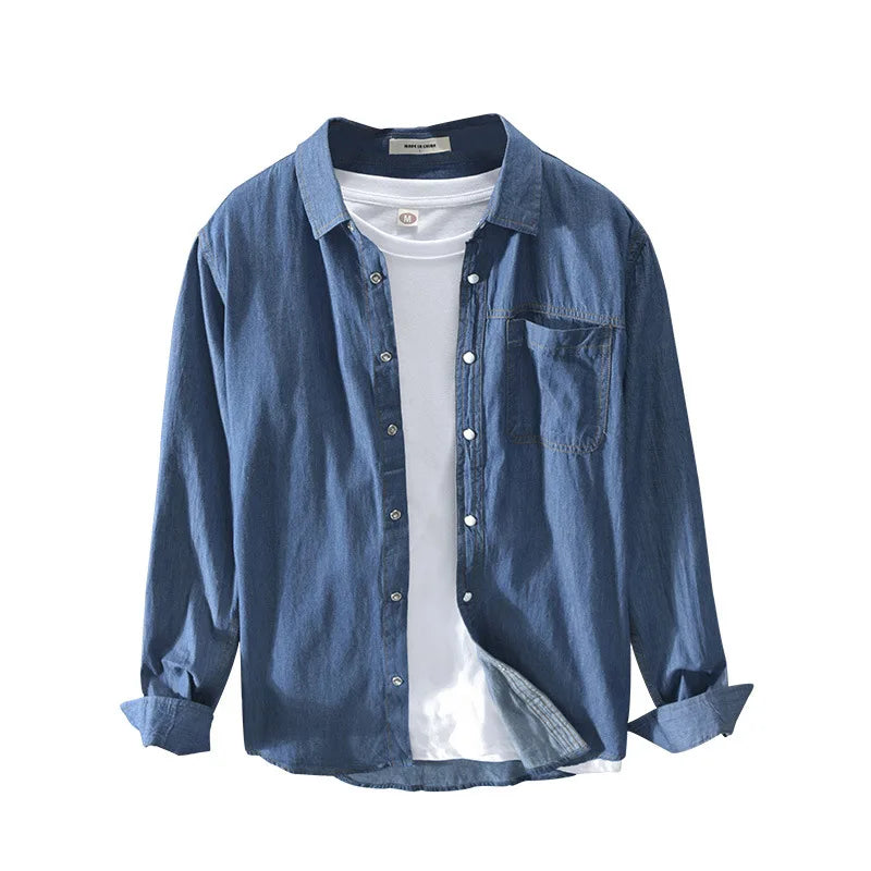Casual Denim Long-Sleeve Shirt