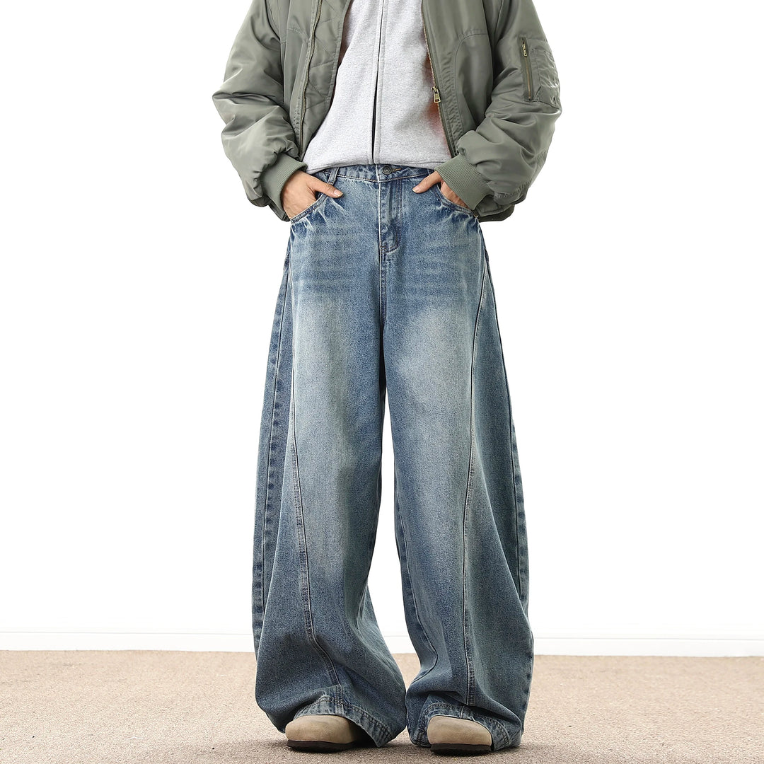 Wide-Leg Denim Loose Jeans