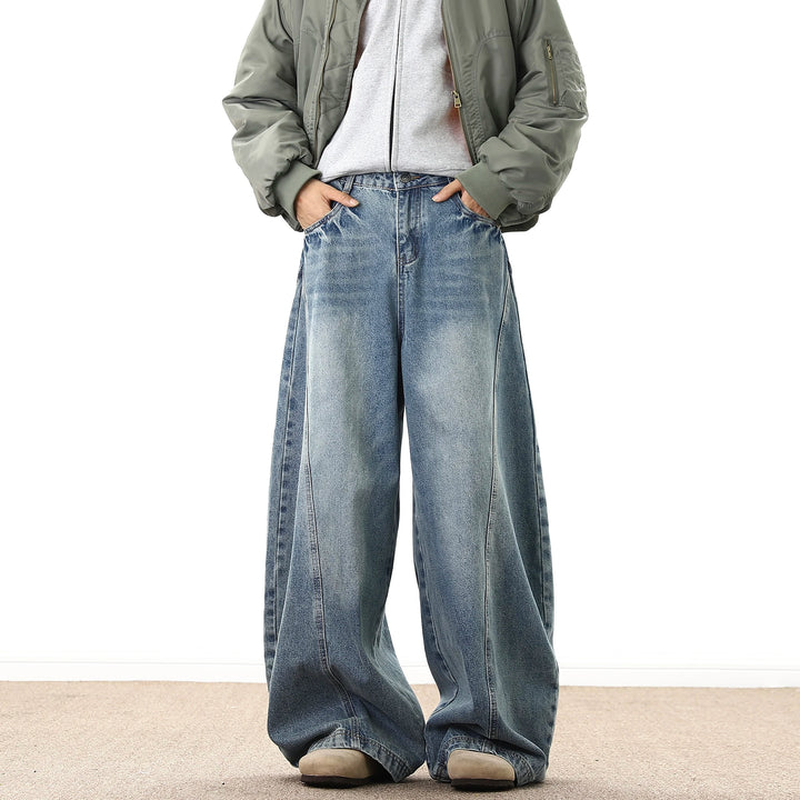 Wide-Leg Denim Loose Jeans
